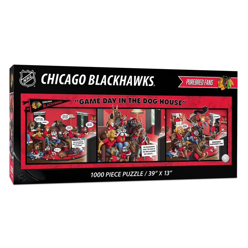 Youthefan Nhl Chicago Blackhawks Game Day In The Dog House 1000Pc Puzzle