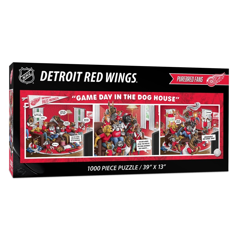 Youthefan Nhl Detroit Red Wings Game Day In The Dog House 1000Pc Puzzle