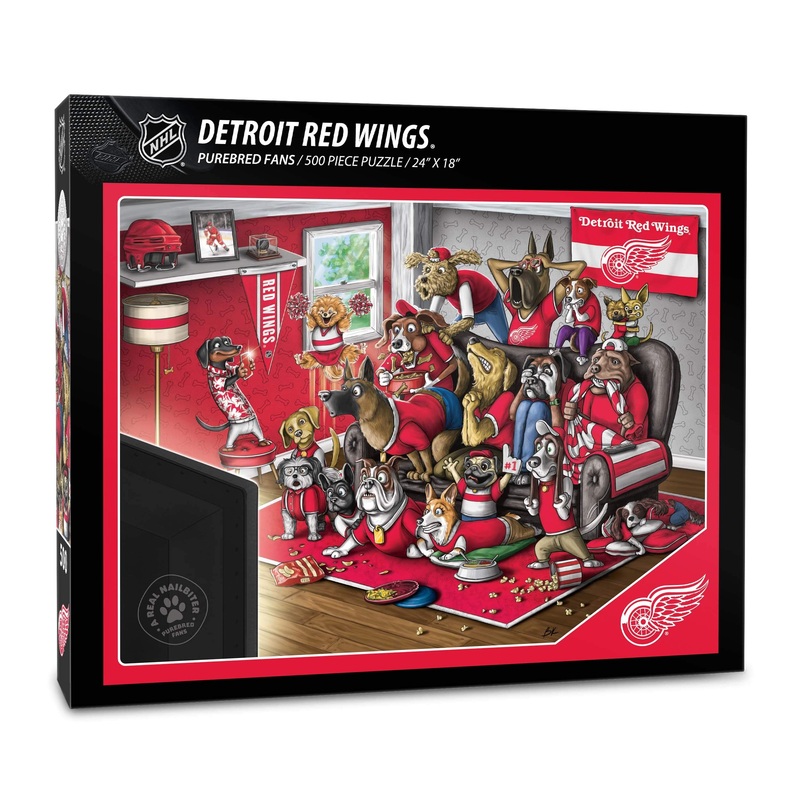 Youthefan Nhl Detroit Red Wings Purebred Fans 500Pc Puzzle - A Real Nailbiter