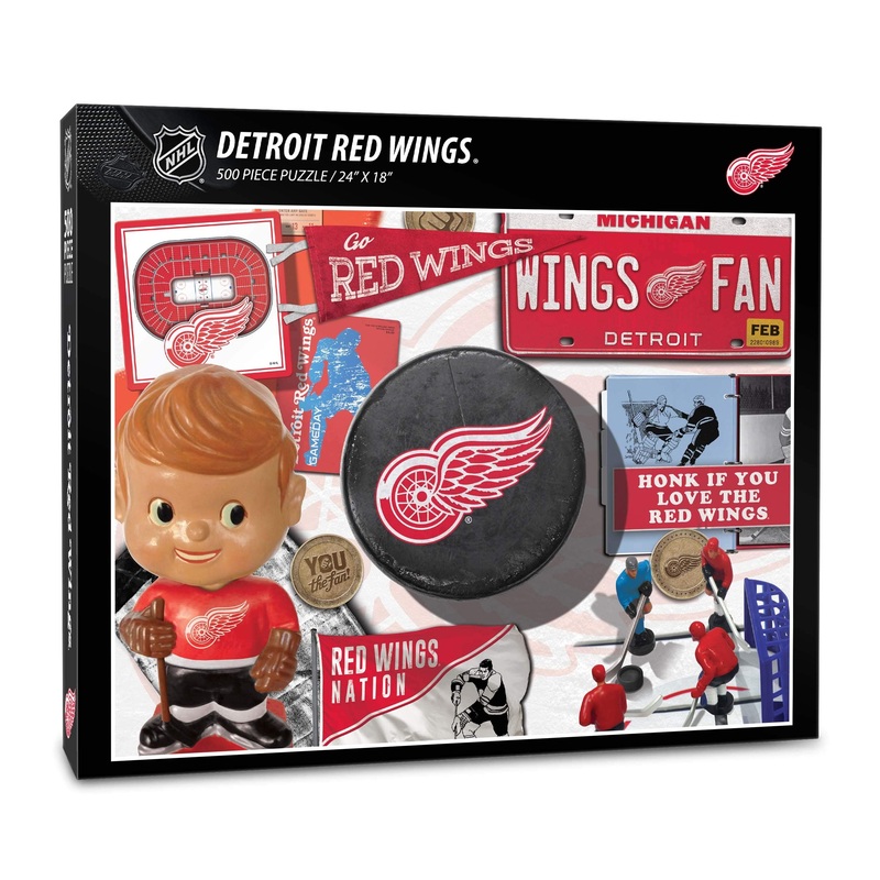 Youthefan Nhl Detroit Red Wings Retro Series Puzzle - 500 Pieces