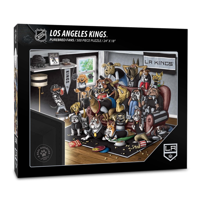 Youthefan Nhl Los Angeles Kings Purebred Fans 500Pc Puzzle - A Real Nailbiter