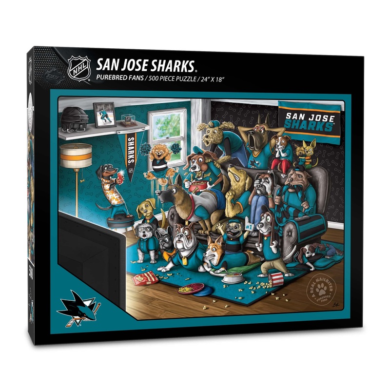 Youthefan Nhl San Jose Sharks Purebred Fans 500Pc Puzzle - A Real Nailbiter