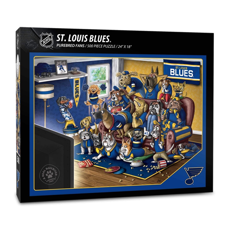 Youthefan Nhl St. Louis Blues Purebred Fans 500Pc Puzzle - A Real Nailbiter