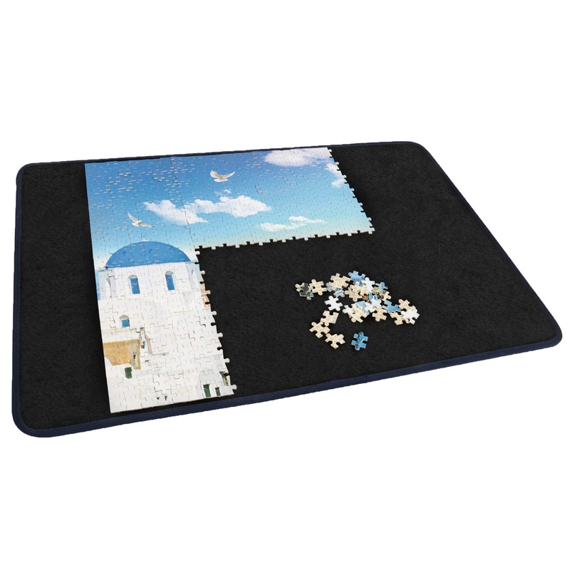 Becko Jigsaw Puzzle Board Portable Puzzle Mat For Puzzle Storage Puzzle Saver, Non-Slip Surface, Up To 1000 Pieces (Black)