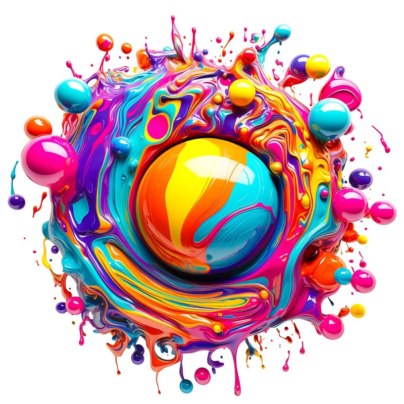 Bgraamiens Puzzle-Paint Splashes-1000 Pieces Gradient Colorful Impossible Puzzle For Adult,Hard Challenge Puzzle For Adult