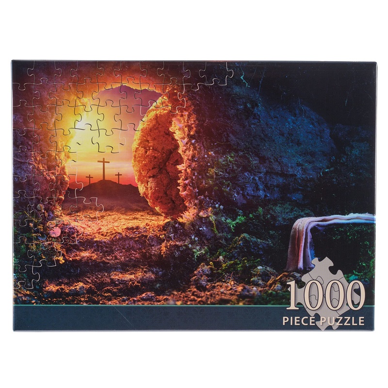 Christian Art Gifts 1000 Piece Inspirational Scripture Jigsaw Puzzle For Adults: The Resurrection - Encouraging Bible Verse, Family Activity Game, Sturdy Easy Fit Die-Cut, Multicolor, 29.5' X 19.7'