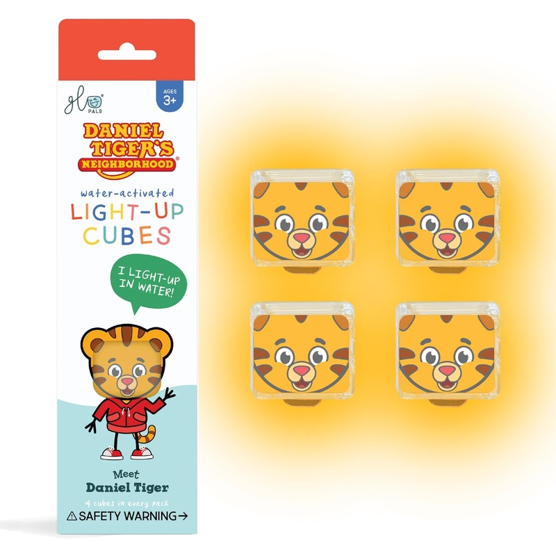 Glo Pals X Daniel Tiger'S Neighborhood Water-Activated Light-Up Cubes For Sensory Play (Cubes Only)
