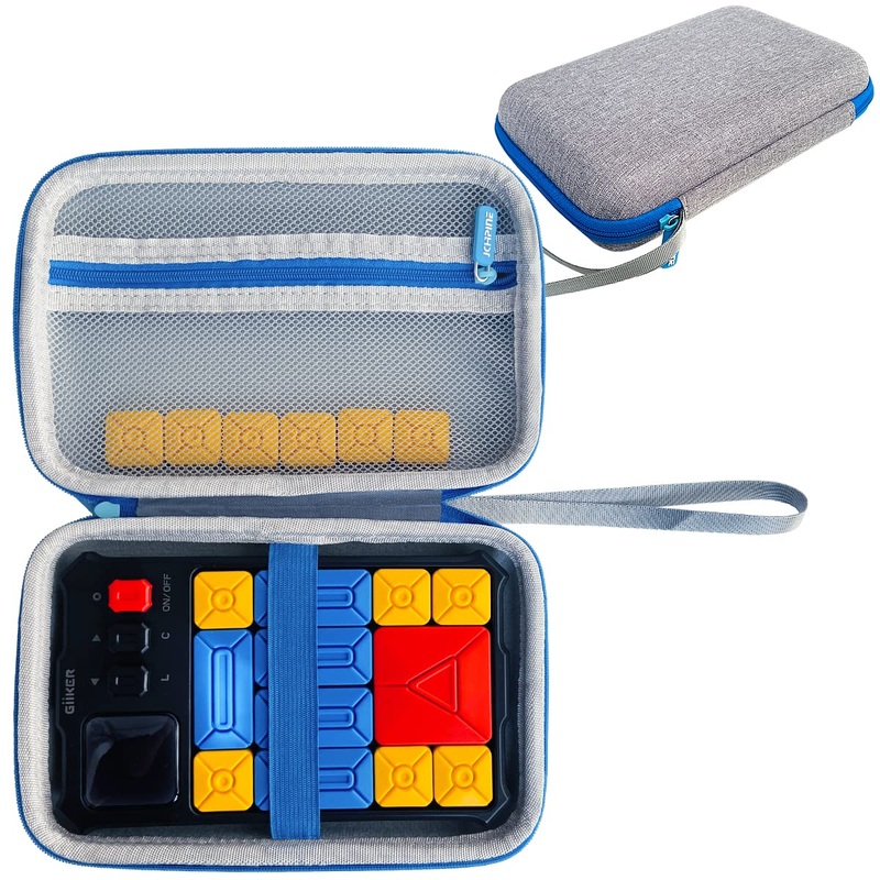 Hard Carrying Case For Giiker Super Slide Brain Games, Protective Storage Holder For Giiker Brain Teaser Puzzles Interactive Handheld Game Console Accessories (Blue Case Only)