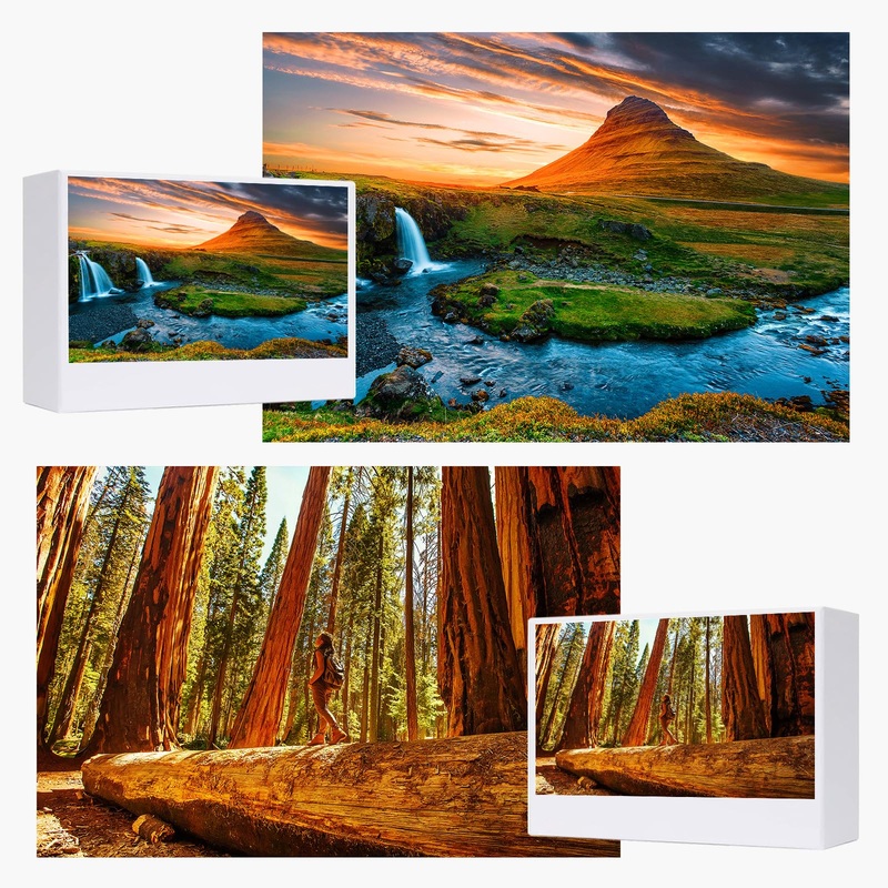 Jigsaw Puzzles For Adults, 2 Pack 1000 Pieces, Nature Landscape Mountain Scene National Park Challenging Puzzle Perfect For Family Activity Game Nights Gifts(Sequoia National Park & Kirkjufell)
