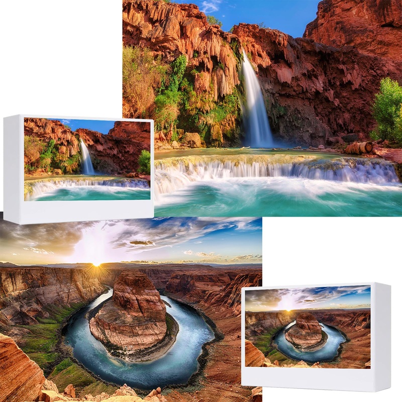 Jigsaw Puzzles For Adults, 2 Pack 1000 Pieces, Nature Landscape Mountain Scene National Park Travel Challenging Puzzle Perfect For Family Activity Game Nights Gifts(Horseshoe Bend &Havasu Falls)