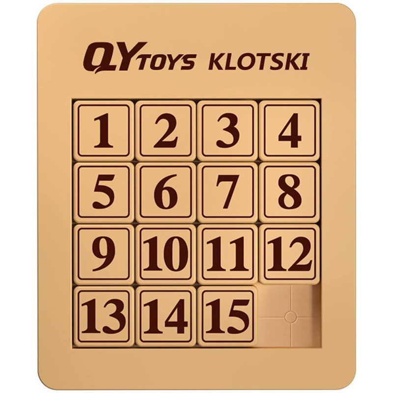 Liangcuber Qy Toys Klotski Puzzle Abs Puzzle Magnetic Sliding Block Fun Digital Puzzles Toys For Kids, Prefect Gift For Boys Girls (4X4 Klotski 15-Digit)