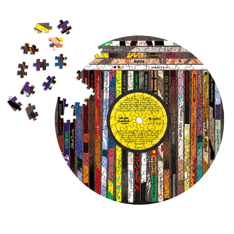 Luckies - Jigsaw Puzzle | Vinyl Records Shaped Jigsaw Board Game | Retro Inspired Wall Art & Wall Hanging | 200 Piece Jig Saw Puzzles | Mindfulness Gifts For Women & Men | Hip Hop Classics