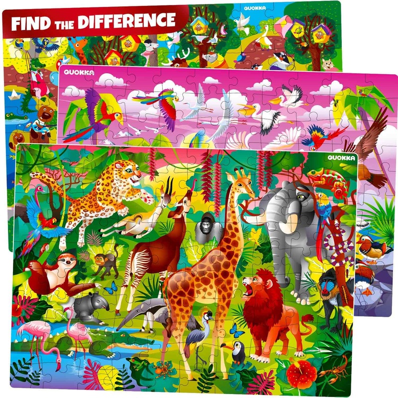 Quokka 100 Piece Puzzles For Kids Ages 8-10  3Xset Puzzles For Kids Ages 4-6  Toy For Learning Wildlife Neighbors And Feathered Friends For 5-8 Year Old  Toddler Game Gift For Boy And Girl