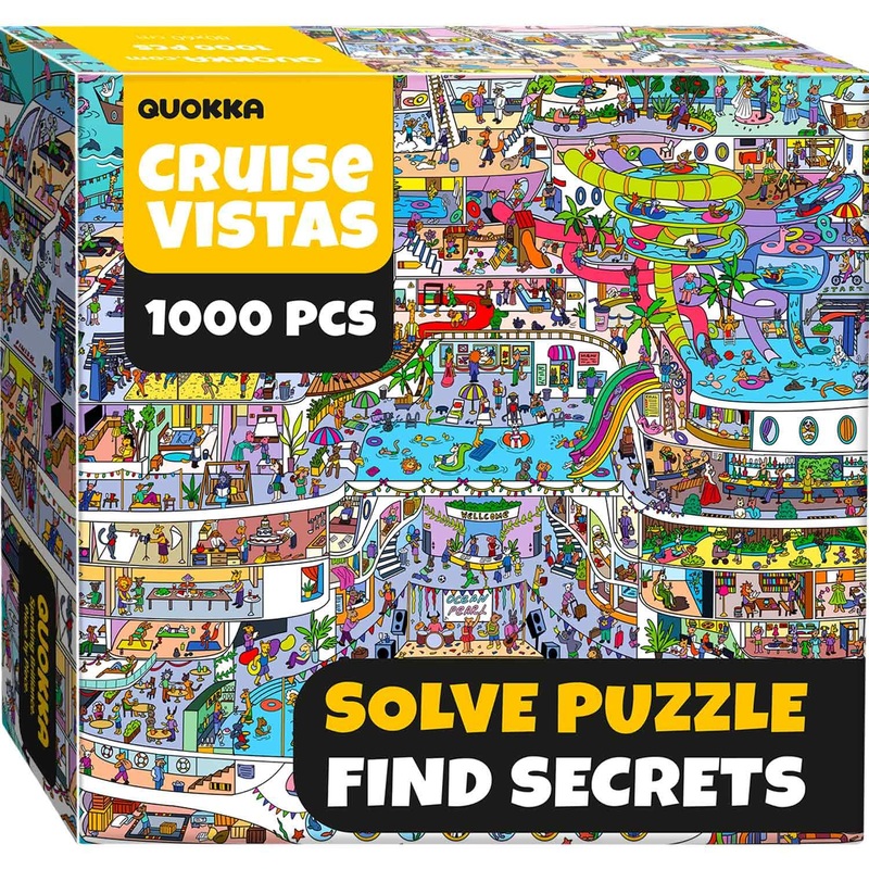 Quokka 1000 Piece Jigsaw Puzzle For Adults Cruise Vistas  Premium Box Packaging With Extra Fun Challenges - Stunning Scenic Animal Puzzle - Perfect For Relaxation & Creativity & Gift Giving