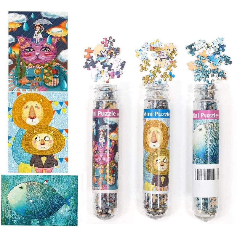 3 Pack Mini Animal Jigsaw Puzzles 150 Pieces For Adults Small Jigsaw Puzzle 6 X 4 Inches House Entertainment Toys Home Decor Puzzles