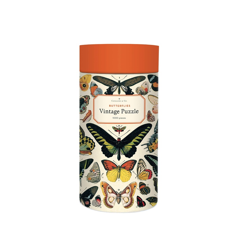 Cavallini - Vintage Jigsaw Puzzle - 1000 Pieces - 55X70Cms - Butterflies