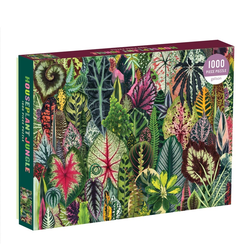 Galison Houseplant Jungle 1000 Piece Jigsaw Puzzle For Adults  Plant Jigsaw Puzzle With Mix Of Succulents & Other Household Plants  Fun Indoor Activity, Multicolor