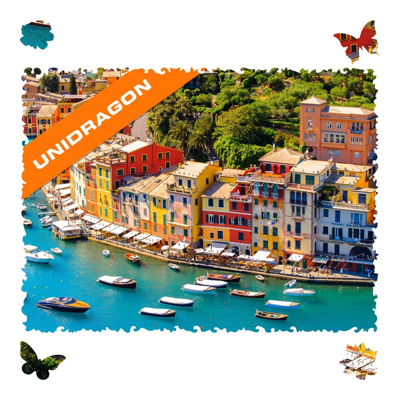 Unidragon Wooden Jigsaw Puzzles - Nature Italian Riviera, 500 Pcs, King Size 16.9'X11.8', Beautiful Gift Package, Unique Shape Best Gift For Adults And Kids