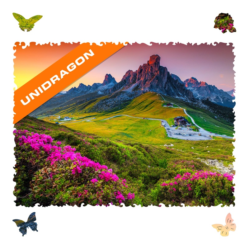 Unidragon Wooden Puzzle Jigsaw, Best Gift For Adults And Kids, Unique Shape Jigsaw Pieces Nature Mountain, 17.3 X 12.1 Inches, 500 Pieces, King Size, Wooden Puzzles For Adults