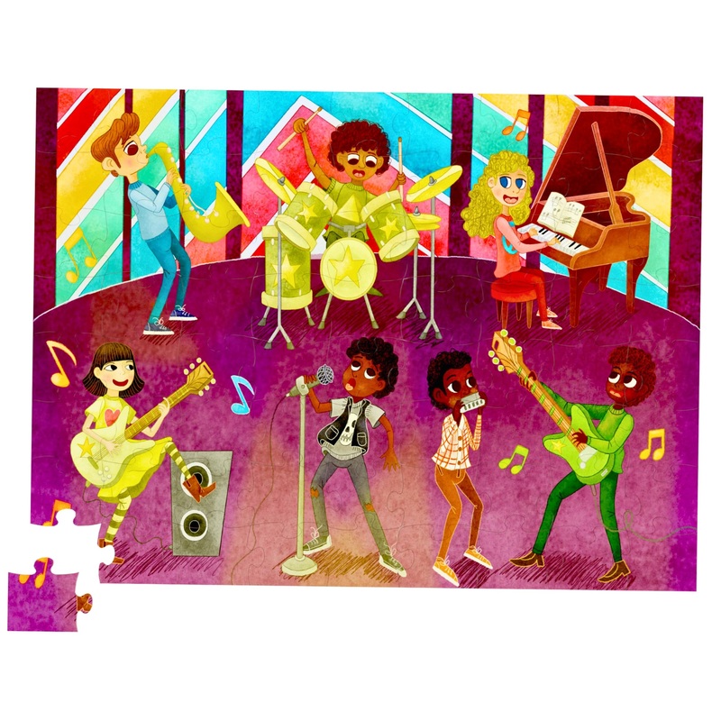Upbounders Musical Crossroads Kids Puzzle | 72 Piece Jumbo Jigsaw Puzzles For Kids Boys Girls Ages 5-9 | Music Themed | Joyfully Diverse Multicultural