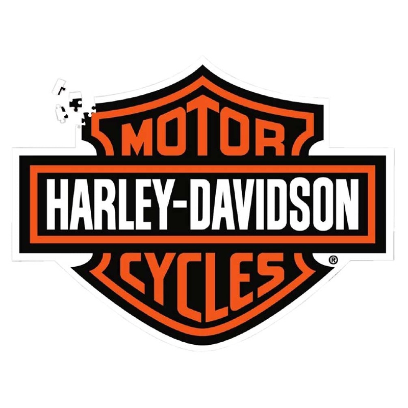 Harley-Davidson Bar & Shield Logo Shaped Puzzle - 571 Pieces, 24.5 X 19 Inches