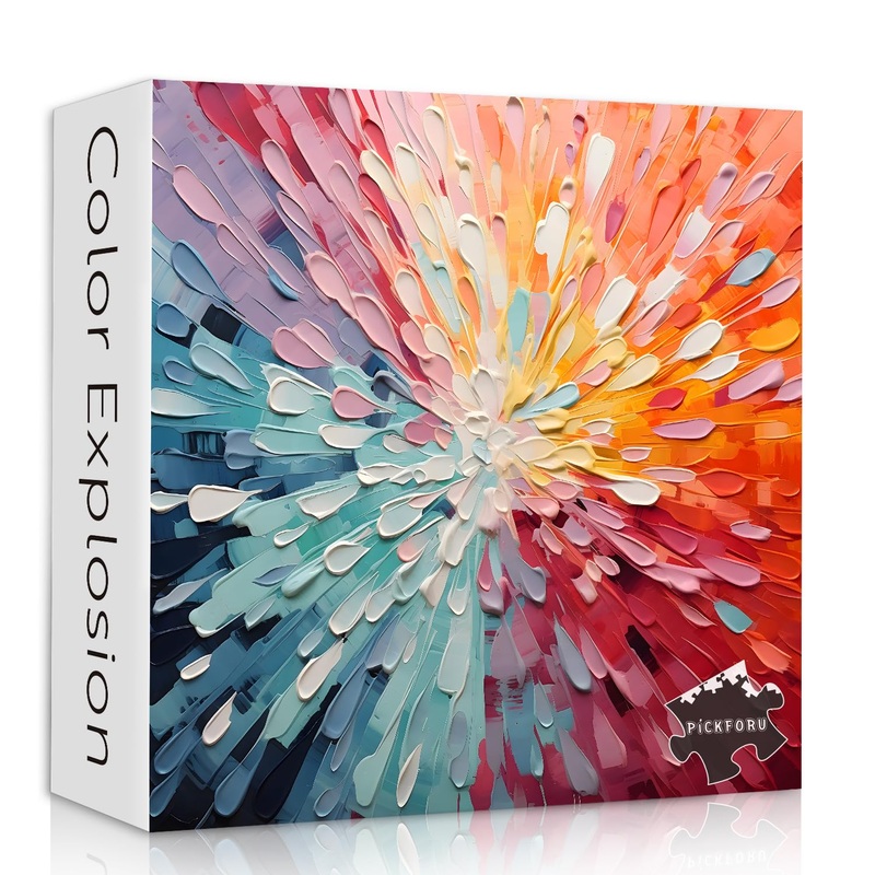 Impossible Puzzles For Adults 1000 Piece, Colorful Hard Difficult Puzzles For Adults Art Painting, Gradient Rainbow Puzzle Challenging Jigsaw Puzzles For Adults