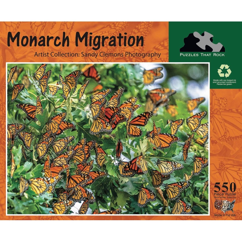 Puzzles That Rock Monarch Migration 550 Piece Butterfly Puzzle