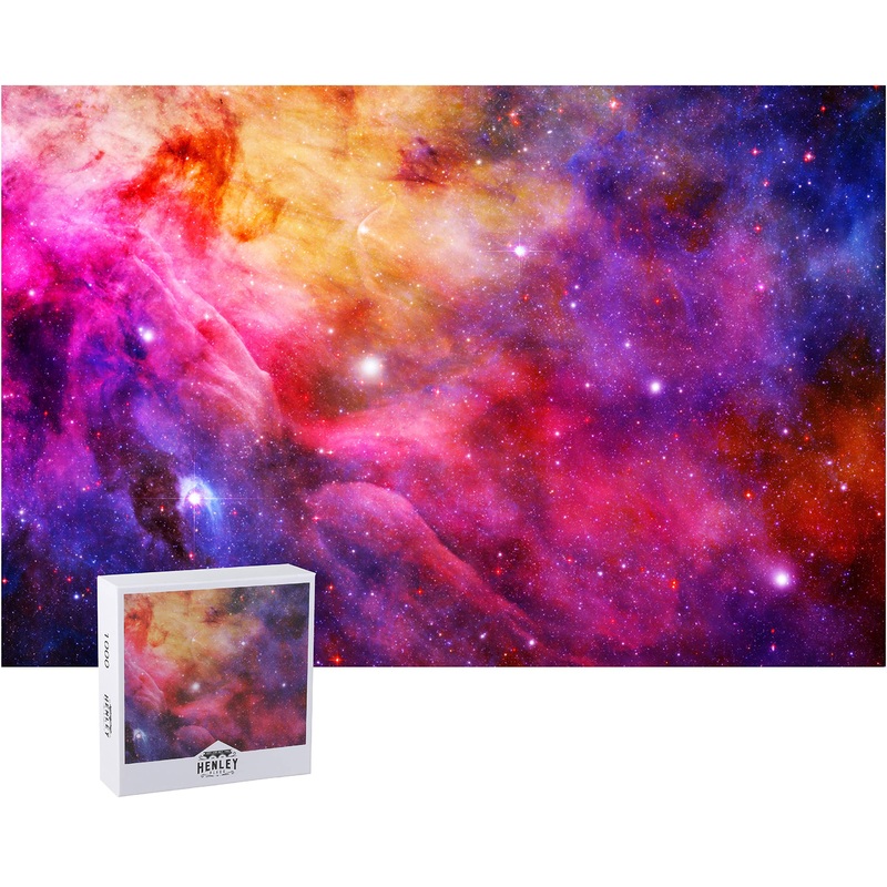 Henley Place Starry Galaxy Puzzle  Space Puzzle For Adults, Galaxy Invader 1000 Piece Stars And Nebula Illustration, Hard Puzzle For Family And Friends, 20X27 Inches