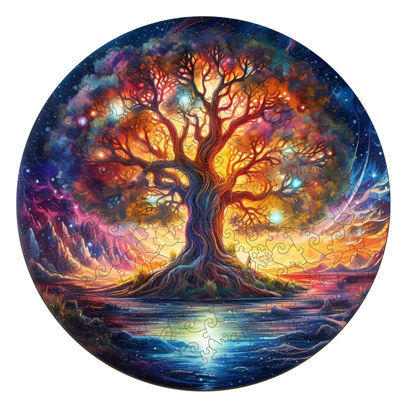 Jigfoxy Wooden Puzzles For Adults, Tree Of Life Wood Puzzles Adult, Unique Animal Shape Wooden Jigsaw Puzzles For Adults, Birthday Gifts For Puzzle Lovers, Family, Friend (Xl-17.3 * 17.3In-560 Pcs)
