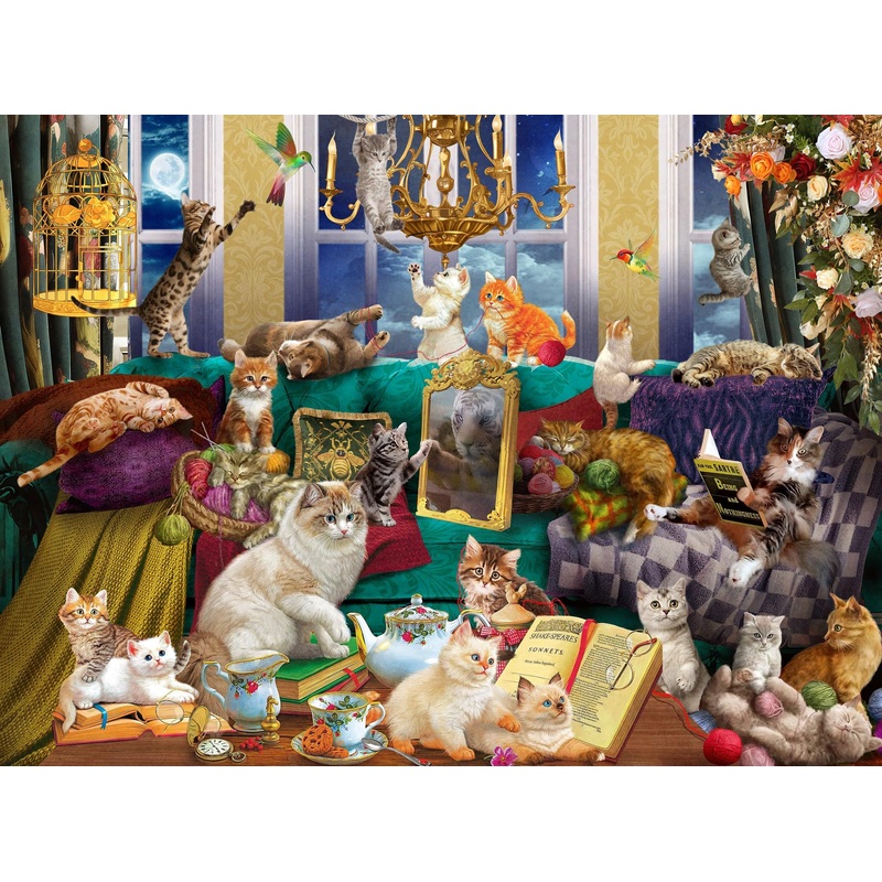 Lzbabyily Jigsaw Puzzles 1000 Pieces For Adults, Cat Puzzle Animal Adult Toys, 27X20 Unique Difficult And Challenge Large Puzzle Game Toys Gift
