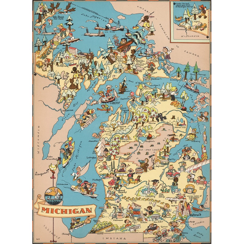 Michigan Wooden Map Jigsaw Puzzle Toys For Adults Usa Of State Map Decorate Puzzle Games 500 Piece