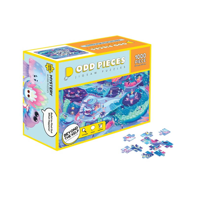 Mystery Jigsaw Puzzle -1,000 Pcs Mystery Puzzle With Storytelling Comics, Secret Ending-1000 Piece Puzzle For Adults & Kids 19.7'' X 27.6'' Frameable Magic Puzzle Art (Beyond The Kelp)