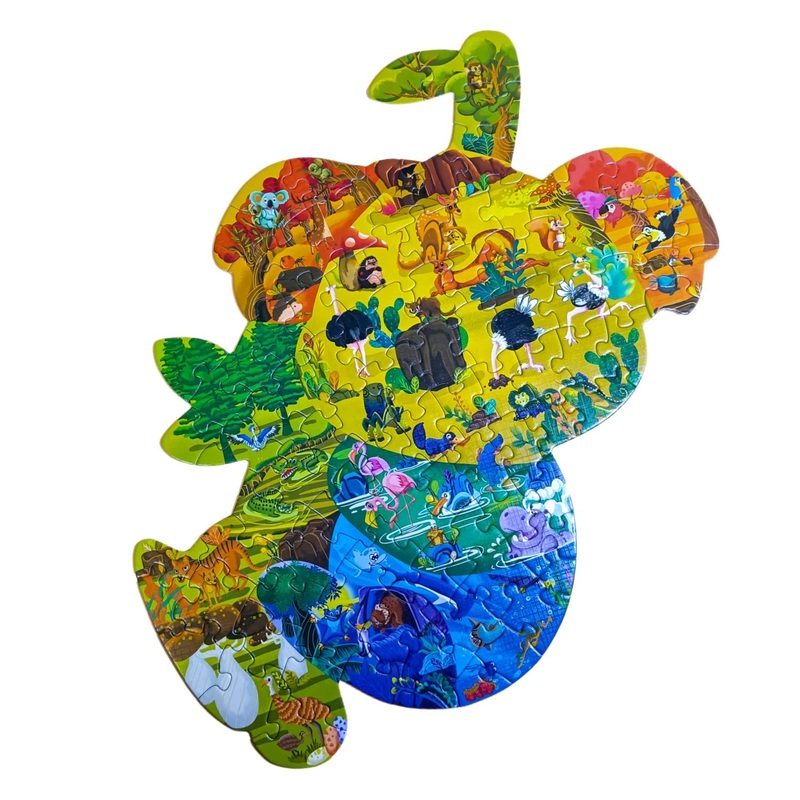 Puzzles For Kids Ages 4-8,8-10, 96 Pieces Koala Shaped Jigsaw Puzzle Educational Toys Gift For Boys Girls Ages 4 5 6 8 Birthday Party Favors