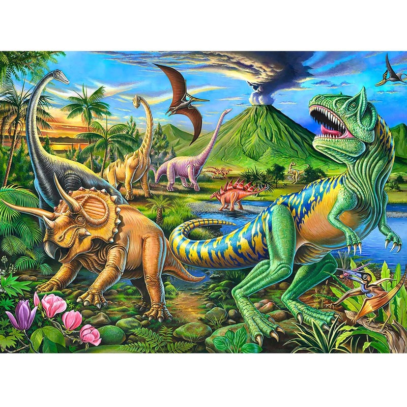 Puzzles For Kids Ages 4-8 Year Old,100 Piece Dinosaur Jigsaw Puzzle For Toddler Children Learning Educational Puzzles Toys For Boys And Girls - Every Piece Is Unique