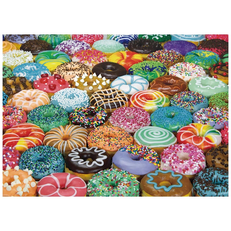 Sitimmger Jigsaw Puzzles 1000 Pieces For Adults Donuts Colorful Doughnuts Challenging Puzzle Fit Together Perfectly Family Happy Games 27.6' X 19.7'