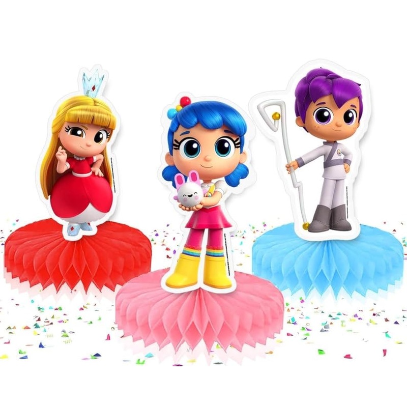 True And The Rainbow Kingdom 5 Pcs Table Honeycombs Centerpiece - Kids' Party Decorations!
