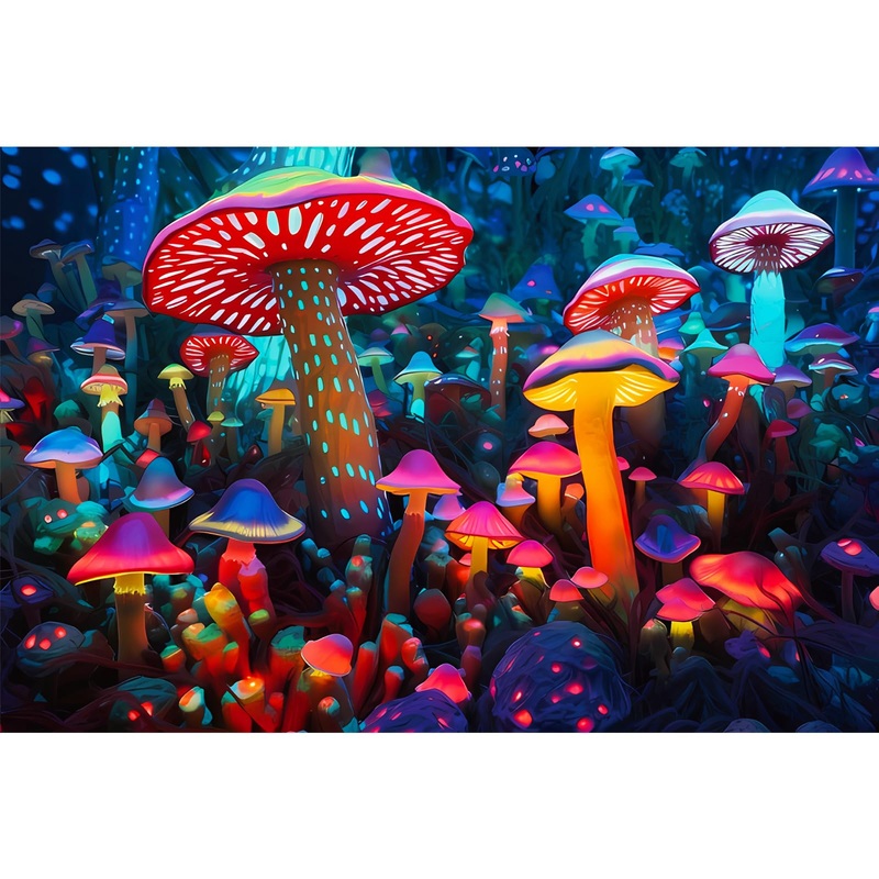 1000 Pieces Puzzle For Adults-Mushrooms Puzzle-Wooden Puzzle Highlights The Wonder And Fascination Of The Mushrooms World-Thick, Sturdy Pieces Challenging Family Activity Great Gift Idea,29 X 20 In