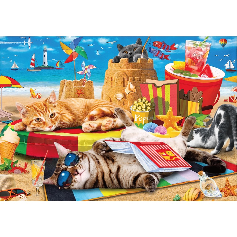 300 Piece Puzzles For Adults Clearance - Jigsaw Puzzles 300 Pieces For Kids Ages 6-8 8-10 10-12 - Beach Vacation