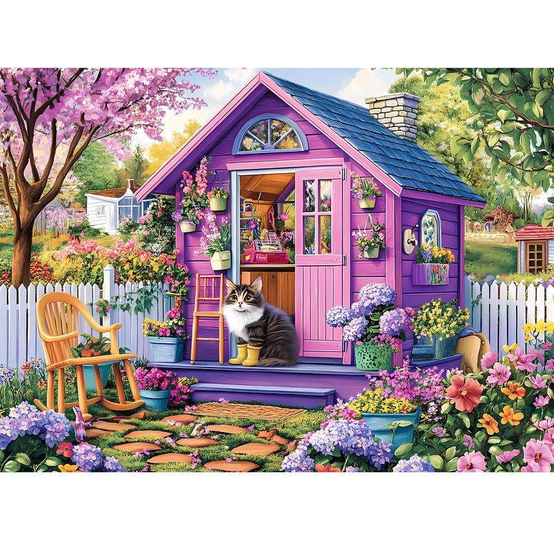 300 Piece Puzzles For Adults Garden Puzzle 300 Piece Puzzles For Kids Ages 8-10 10-12 Jigsaw Puzzles Recycled Cardboard Puzzle Pieces Family Challenging Puzzle Game 20.5X15In