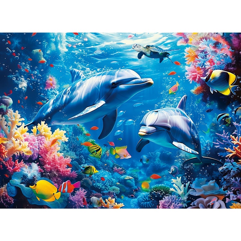 300 Piece Puzzles For Adults,Underwater World Jigsaw Puzzle For Adults Kids Seniors,Recycled Cardboard Large Piece Puzzle 300 Piece,Challenging Family Activity Great Gift For Family Friends 20.5*15 In