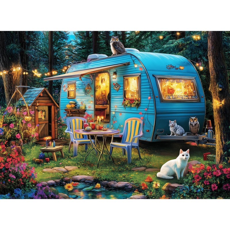 300 Pieces Puzzles For Adults | Camper Cat Jigsaw Puzzles | Large 300 Piece Puzzle For Children Adults Seniors | Sturdy,Safe | Engaging & Educational Toys Great Gift For Boys Girls 20.5 X 15 In