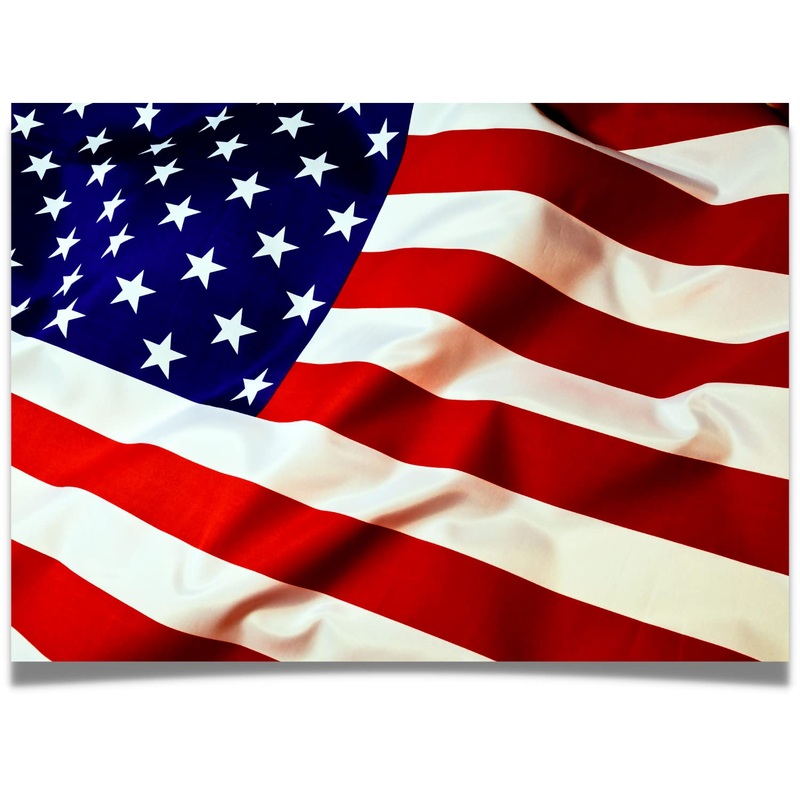 500 Piece Jigsaw Puzzle For Adults - Patriotic American Flag - Medium 23 X 17 Inch - Sturdy Tight Fitting Pieces, Letters On Back, Poster Included