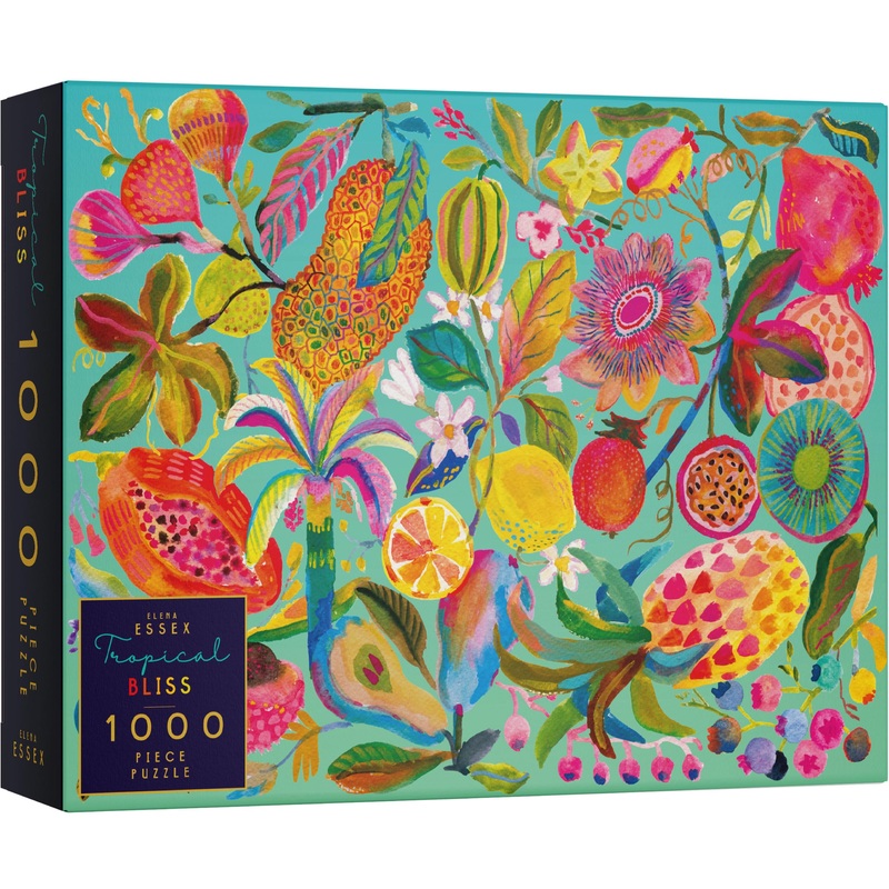 Elena Essex 1000 Piece Puzzle For Adults - Tropical Bliss | Puzzles | Puzzles For Adults 1000 Pieces | Colorful Fruit Floral Puzzle | Size 20X28Inches