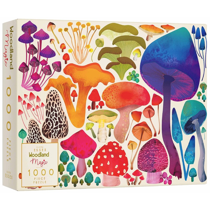 Elena Essex 1000 Piece Puzzle For Adults - Woodland Magic | Jigsaw Puzzles 1000 Pieces | Mushroom Toadstool Nature Wildlife Puzzle | 28X20Inches