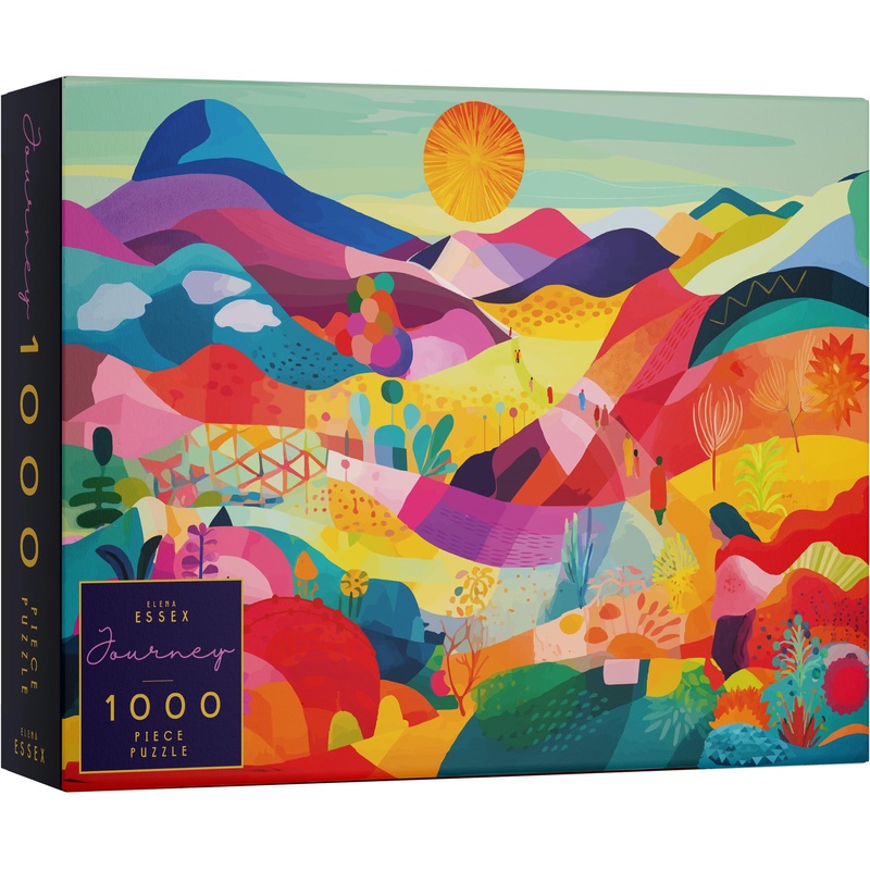 Elena Essex Jigsaw Puzzles - Journey | Puzzle 1000 Pieces | Puzzles For Adults 1000 Pieces | Colorful Cool Abstract Art Puzzle | Puzzles Size 28X20 Inches