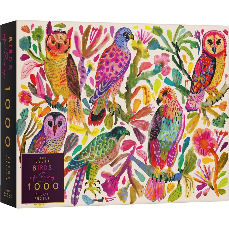 Elena Essex Puzzles For Adults 1000 Pieces - Birds Of Prey | Jigsaw Puzzles | 1000 Piece Puzzle For Adults | Colorful Art Birds Puzzle | 20X28 Inches