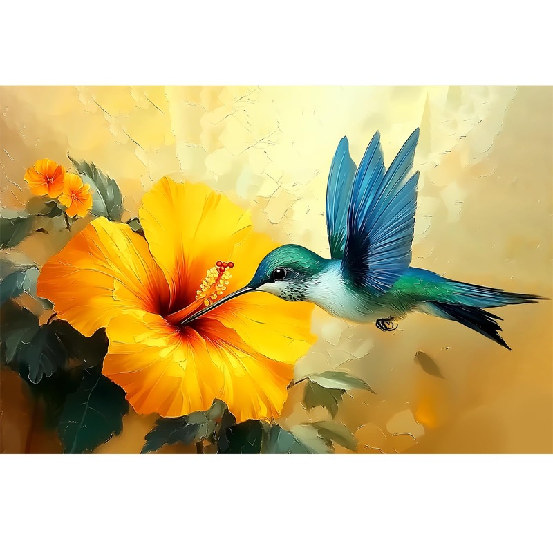 Jigsaw Puzzles 1000 Pieces For Adults Jigsaw Puzzle 1000 Piece Wooden Adults Children Puzzles - Hummingbird Picking Flowers Decorations Diy Leisure Game Toy Suitable Family Friends