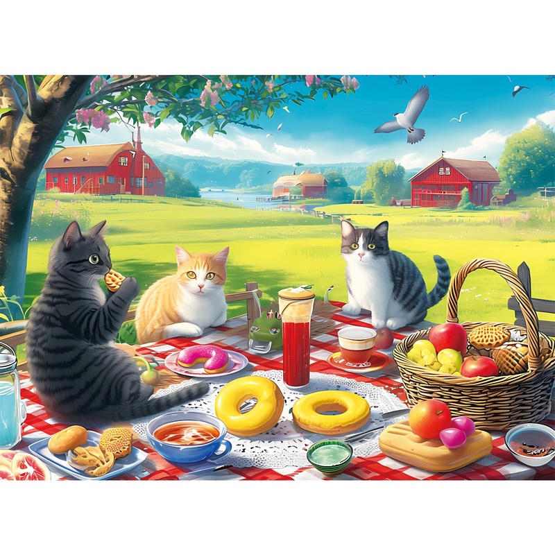 Jigsaw Puzzles 500 Pieces For Adults, Adult Puzzles Cat Puzzle Games Pieces Fit Together Perfectly Difficult Puzzles For Adult Children Elderly Challenging 20.5 * 15In