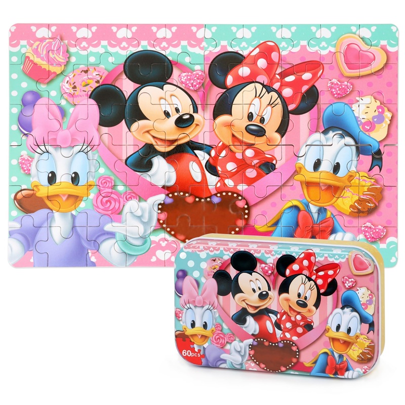 Lelemon Puzzles For Kids Ages 4-6, 60 Piece Puzzles For Kids Ages 3-5 In A Metal Box, Educational Kids Puzzles Jigsaw Puzzles For Kids Ages 4-8 Childrens Puzzle Games Puzzle Toys For Girls And Boys