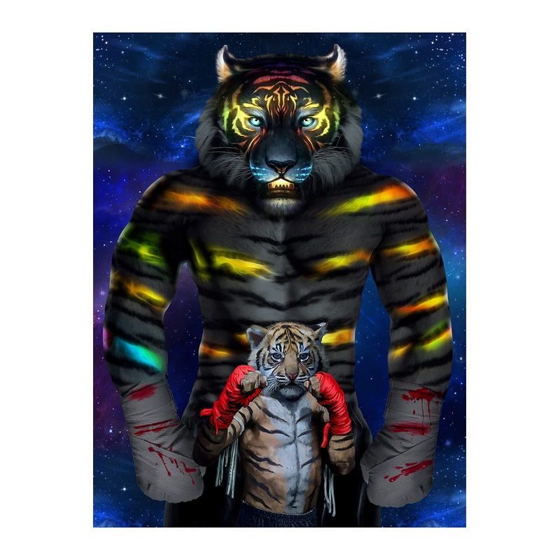 Lzbabyily 500 Piece Large Format Jigsaw Puzzle For Adults - Every Piece Is Unique, Tiger Puzzle Animal Adult Toys, 24' X 18' Difficult And Challenge Large Puzzle Game Toys Gift